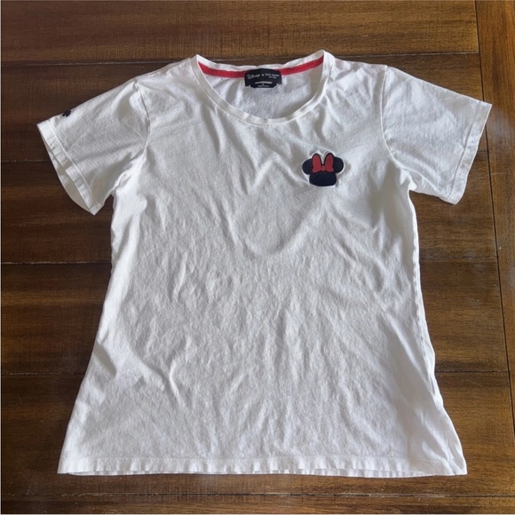 Kate Spade Disney Collab Minnie Patch Tee Short Sleeve Fresh White Medium - Picture 2 of 13